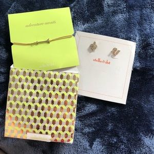 Stella & Dot Sidewinder Snake Studs & Arrow Brclet